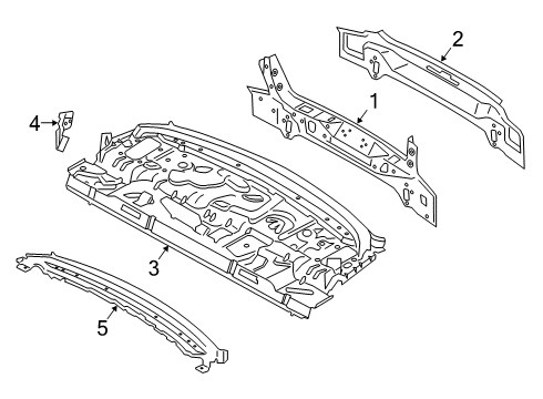 2022 BMW 330e xDrive Rear Body PARTITION, UPPER TRUNK Diagram for 41007487307