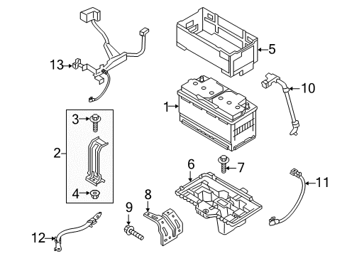 2016 Kia Sedona Battery Wiring Assembly-Transmission GROUD Diagram for 91860A9510