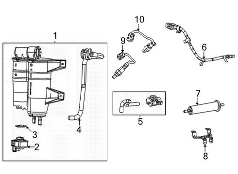2022 Jeep Grand Wagoneer Emission Components OXYGEN Diagram for 68493426AA