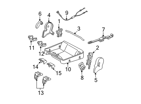 2006 Toyota Sequoia Tracks & Components Hinge Diagram for 71321-0C040