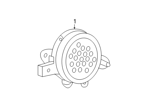 2015 Chevrolet City Express Alarm System Alarm Horn Diagram for 19317619