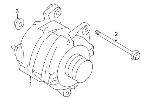 2021 Nissan Frontier Alternator Generator Diagram for 23100-6YA0A