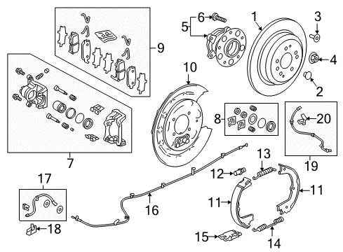 2017 Honda Ridgeline Rear Brakes Screw, Flat (6X14) Diagram for 93600-06014-0H