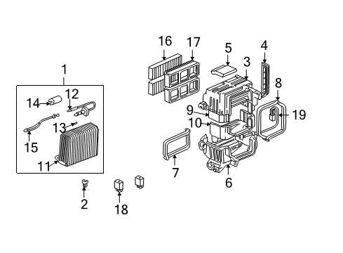 2002 Acura CL Air Conditioner Receiver Diagram for 80351-S3M-A01