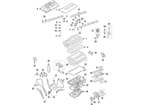 2021 BMW M550i xDrive Engine Parts, Mounts, Cylinder Head & Valves, Camshaft & Timing, Variable Valve Timing, Oil Cooler, Oil Pan, Oil Pump, Balance Shafts, Crankshaft & Bearings, Pistons, Rings & Bearings Actuator Diagram for 11377631574