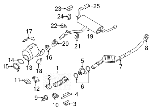 2012 BMW X5 Exhaust Components Rear Exhaust Flap Muffler Diagram for 18307848147