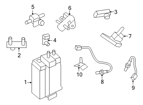 2016 Nissan GT-R Emission Components Evap Control System Pressure Sensor Diagram for 22365-JF00D