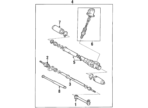 1988 Toyota Supra Steering Column & Wheel, Steering Gear & Linkage Reservoir Diagram for 44360-14081