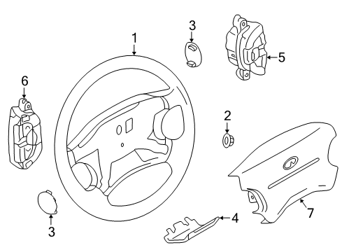 2006 Infiniti Q45 Cruise Control System Distance Sensor Assembly Diagram for 28437-AT70A