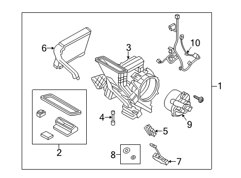 2015 Ford Transit-150 Auxiliary Heater & A/C Drain Tube Diagram for BK3Z-19858-A