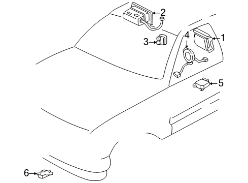2004 Hummer H2 Air Bag Components Diagnostic Unit Diagram for 12231750
