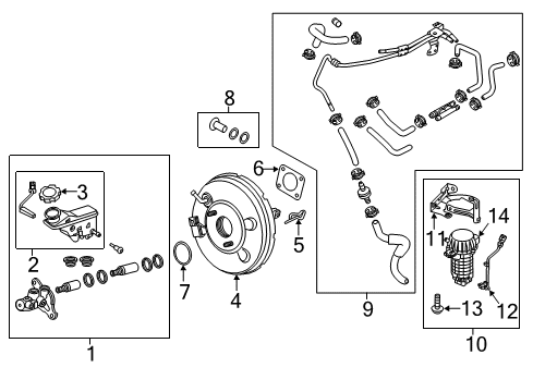 2017 Kia Sportage Hydraulic System Reservoir-Master Cylinder Diagram for 58511D3000