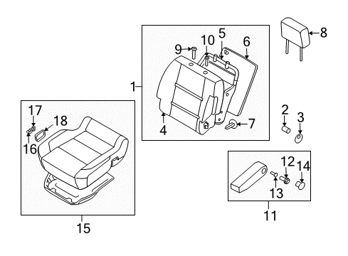 2008 Infiniti QX56 Front Seat Components ESCUTCHEON Diagram for 82904-ZQ00A