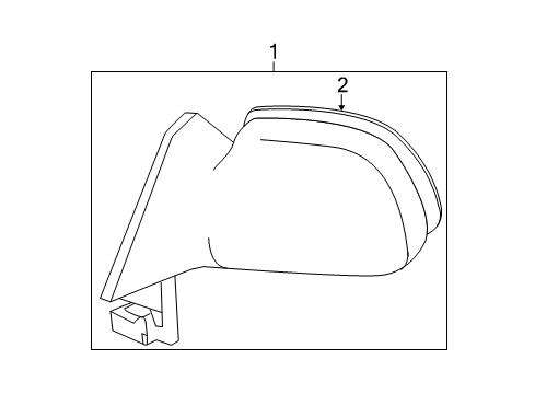 2004 Toyota Corolla Outside Mirrors Mirror Assembly Diagram for 87940-02915