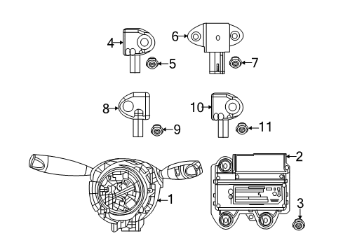 2022 Jeep Compass Air Bag Components Sensor-Acceleration Diagram for 68483901AA