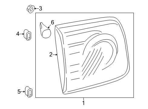 2019 Nissan Armada Bulbs Combination Lamp Assy-Rear, RH Diagram for 26550-5ZU2A