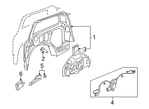 2007 Honda Odyssey Sliding Door Mount Assy., L. Power Slide Door Pulley Diagram for 72587-SHJ-A20
