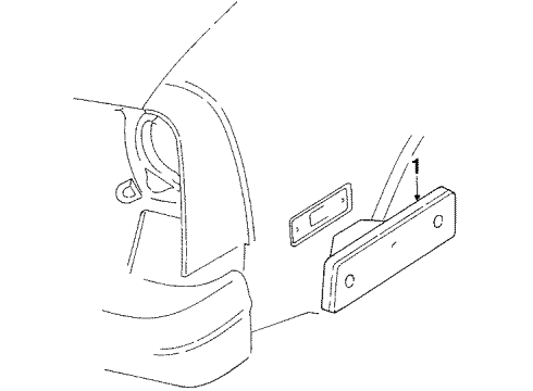 1986 Chevrolet Chevette Front Lamps - Side Marker Lamps Lamp Asm, Front Side Marker Diagram for 929564