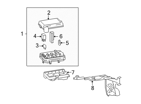 2010 Saturn Sky Electrical Components Junction Block Diagram for 20833458