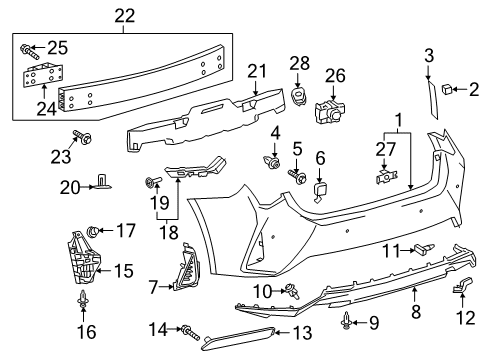 2021 Lexus RC300 Parking Aid Sensor, Ultrasonic Diagram for 89341-78010-D1