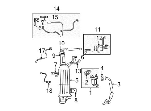 2008 Chrysler Town & Country Powertrain Control Bracket-Vapor CANISTER Diagram for 68031470AC
