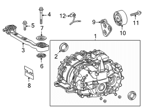2022 Toyota Highlander Axle & Differential - Rear Seal, Type T Oil Diagram for 90311-42057