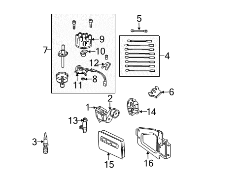 2003 Dodge Ram 1500 Ignition System CABLE/IGNITION-Ignition Diagram for 56028378AC