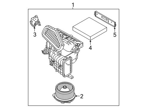 2020 Nissan Altima A/C & Heater Control Units Blower Assy-Front Diagram for 27200-6CA0A