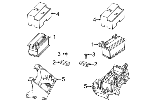 2022 Ram 2500 Battery Tray-Battery Diagram for 68350658AC