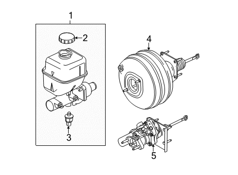 2013 Ford F-350 Super Duty Hydraulic System Master Cylinder Diagram for DC3Z-2140-A