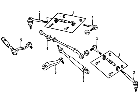 1987 Chevrolet S10 P/S Pump & Hoses, Steering Gear & Linkage Power Steering Pump Seal Kit Diagram for 7840566