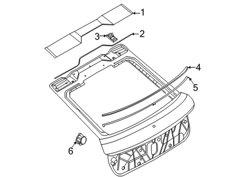 2022 BMW X6 Rear Spoiler ADJUSTMENT ELEMENT Diagram for 51627483707