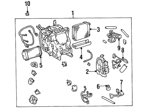 2000 Lexus LS400 Heater Core & Control Valve Tube, Liquid Diagram for 88716-50340