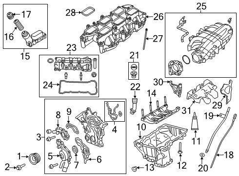 2020 Ram 1500 Engine Parts Cover-Engine Diagram for 5281808AB