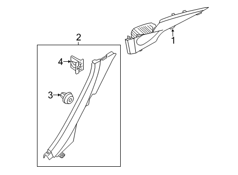 2016 Hyundai Genesis Interior Trim - Quarter Panels Trim Assembly-Rear Wheel House LH Diagram for 85890-B1000-RRY