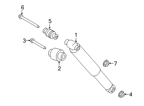 2017 Ford Transit-350 HD Shocks & Components - Rear Lower Bushing Diagram for BK3Z-18198-A