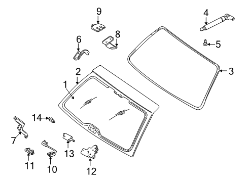 2003 BMW 540i Lift Gate Connection Piece Diagram for 51248172157