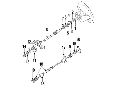 1992 Ford F-250 Shaft & Internal Components Lower Shaft Diagram for F7TZ-3B676-AA