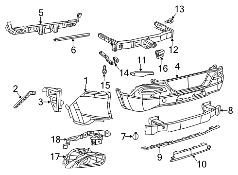 2015 Jeep Cherokee Rear Bumper Reflector-FASCIA Diagram for 68105144AC