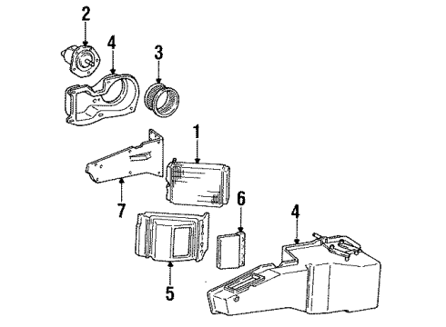 1987 Chevrolet R10 Heater Components Valve Asm-Auxiliary Heater Water Shutoff Diagram for 15545676