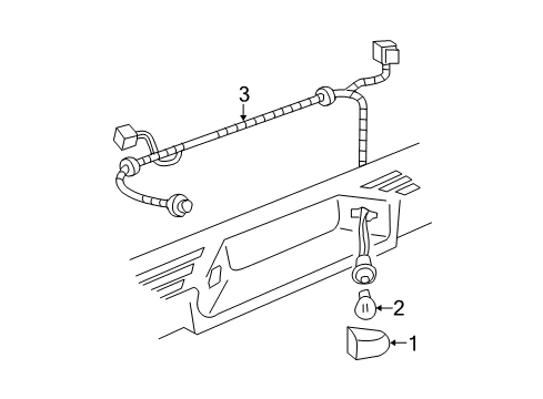 2013 Cadillac Escalade EXT Bulbs Harness Diagram for 22899755