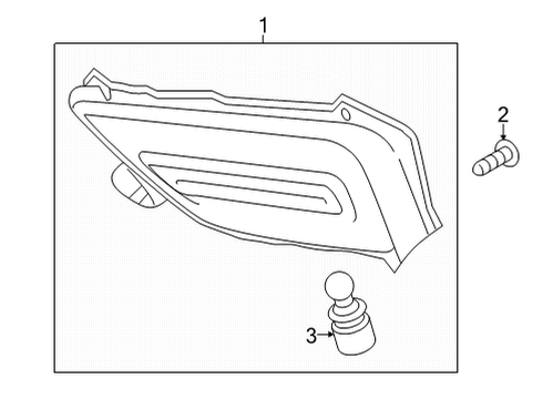 2022 Hyundai Santa Fe Backup Lamps LAMP ASSY-SIDE T/SIG & REAR, LH Diagram for 92405-S1520