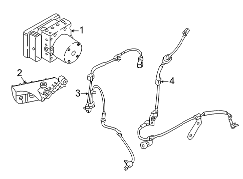 2022 Hyundai Tucson ABS Components HYDRAULIC UNIT ASSY Diagram for 58910-N9050