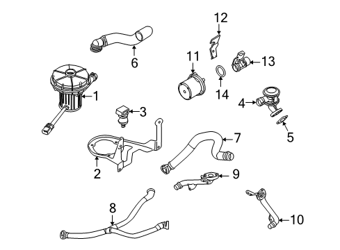 2005 BMW 645Ci Emission Components Adapter Diagram for 11727520833