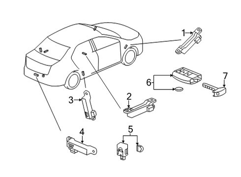 2021 Acura TLX Keyless Entry Components Key, Emergency (Blank) Diagram for 35118-TY2-A00