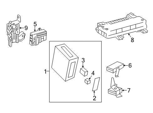 2014 Lexus LS600h Parking Brake Block Assy, Fusible Link Diagram for 82620-50120