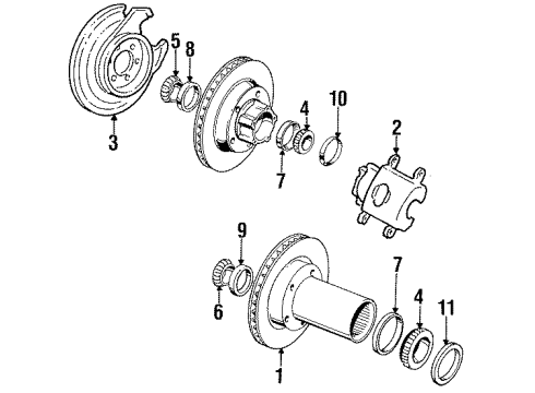 1985 Jeep J10 Front Brakes Cap Diagram for 4740173