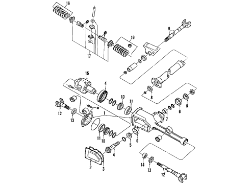 1989 Mercury Topaz Rear Axle, Differential, Propeller Shaft Inner Shaft Seal Diagram for E3TZ-3254-A