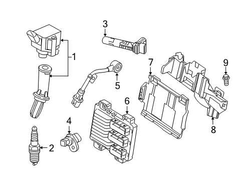 2017 Chevrolet Cruze Powertrain Control Spark Plug Diagram for 12674112