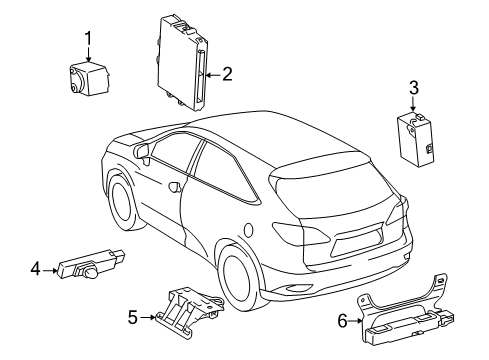 2014 Lexus RX450h Anti-Theft Components Theft Locking Ecu Immobilizer Module Diagram for 89784-48021